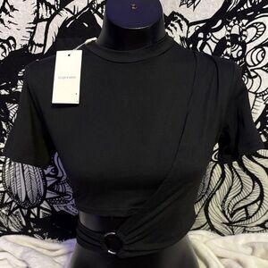 Elegant Black Crop Top by
